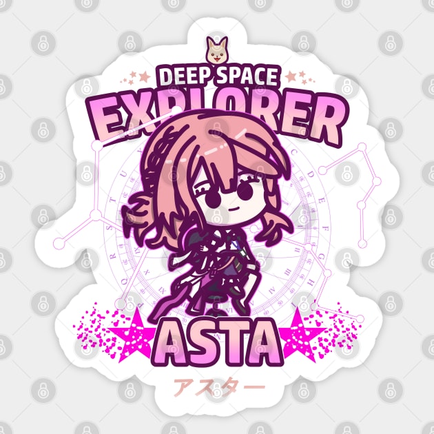 asta (deep space explorer) Sticker by smoomaru